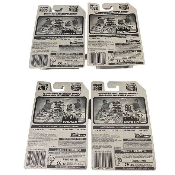 Hot Wheels Car-Toon Friends Series Set of 4 - Picture 2 of 2